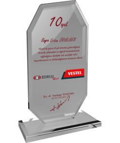 EKT-102-ŞF Şeffaf Kristal Plaket