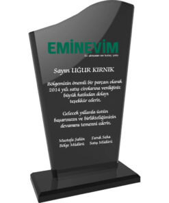 EKT-108-FM Füme Kristal Plaket
