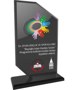 EKT-205-FM Füme Kristal Plaket