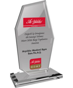 EKT-275-ŞF Şeffaf Kristal Plaket