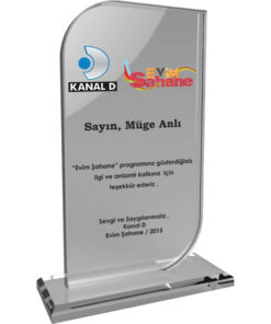 EKT-290-ŞF Şeffaf Kristal Plaket